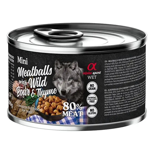 Alpha Spirit Wild Boar Meatballs with Thyme, 6 x 200 g