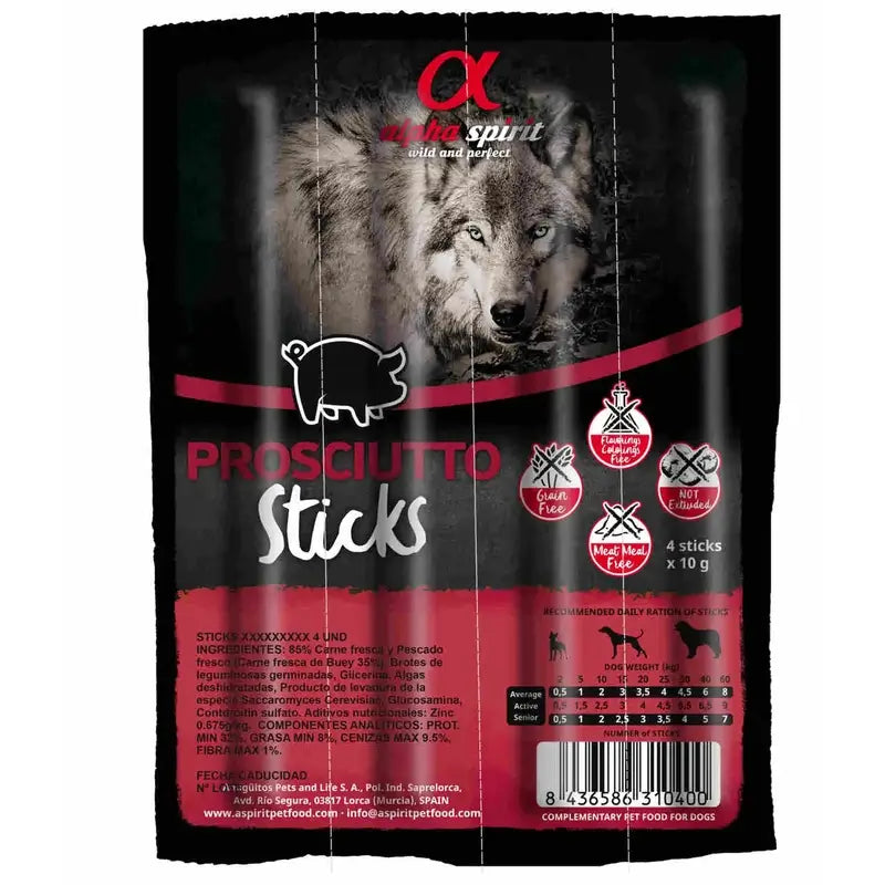 Alpha Spirit Canine Schinkenstäbchen 16X4Servietten