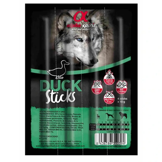 Alpha Spirit Canine Entensticks 16X4Servietten