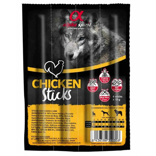 Alpha Spirit Canine Hühnerstäbchen 16X4Servietten