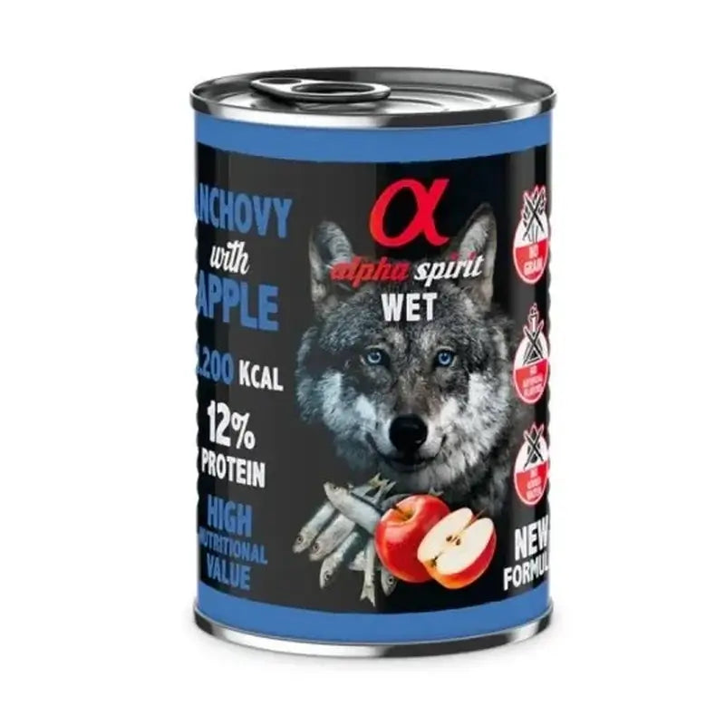 Alpha Spirit Canine Boqueron C/Roter Apfel kann 6X400Gr