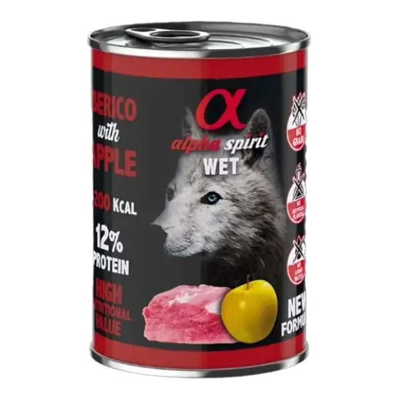 Alpha Spirit Canine Schweinefleisch C/Apfel Amar. Dose 6X400Gr
