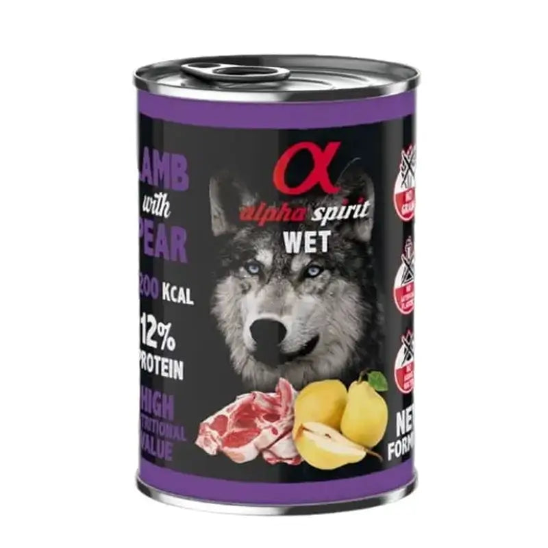 Alpha Spirit Canine Lamm mit Birne Dose 6X400Gr