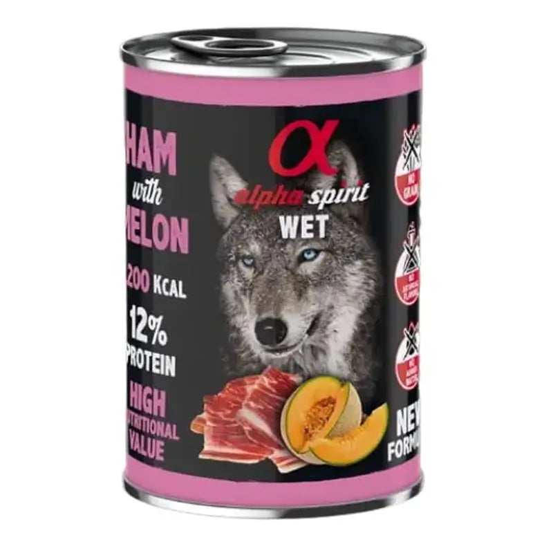 Alpha Spirit Canine Schinken mit Melone Dose 6X400Gr