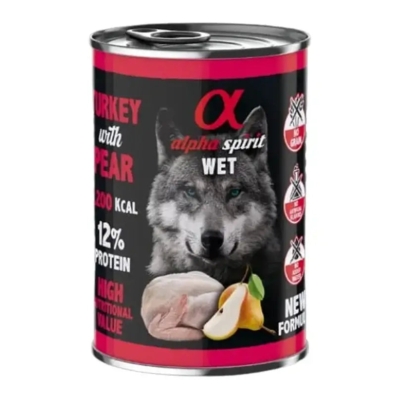 Alpha Spirit Canine Truthahn mit Birne Dose 6X400Gr