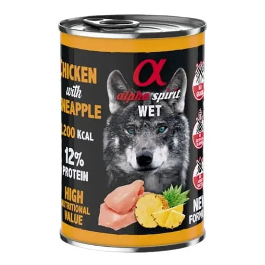 Alpha Spirit Canine Huhn mit Ananas Dose 6X400Gr