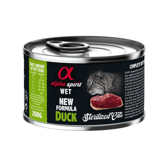 Alpha Spirit Feline Sterilisierte Ente Dose 6X200Gr