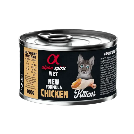 Alpha Spirit Feline Kitten Huhn in Dosen 6X200Gr