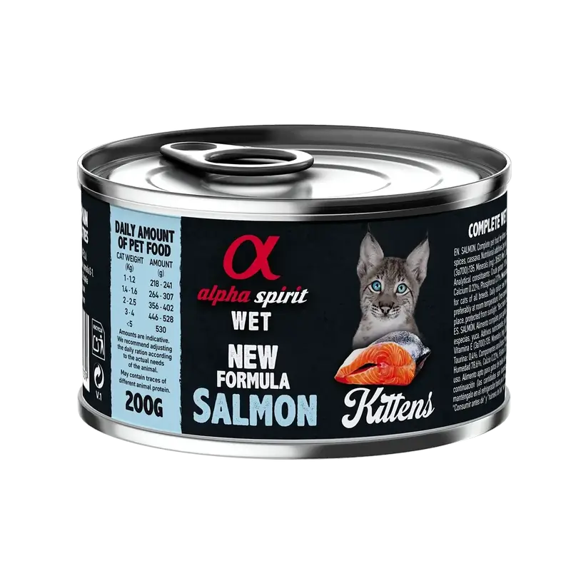 Alpha Spirit Feline Kätzchen Lachs Dose 6X200Gr