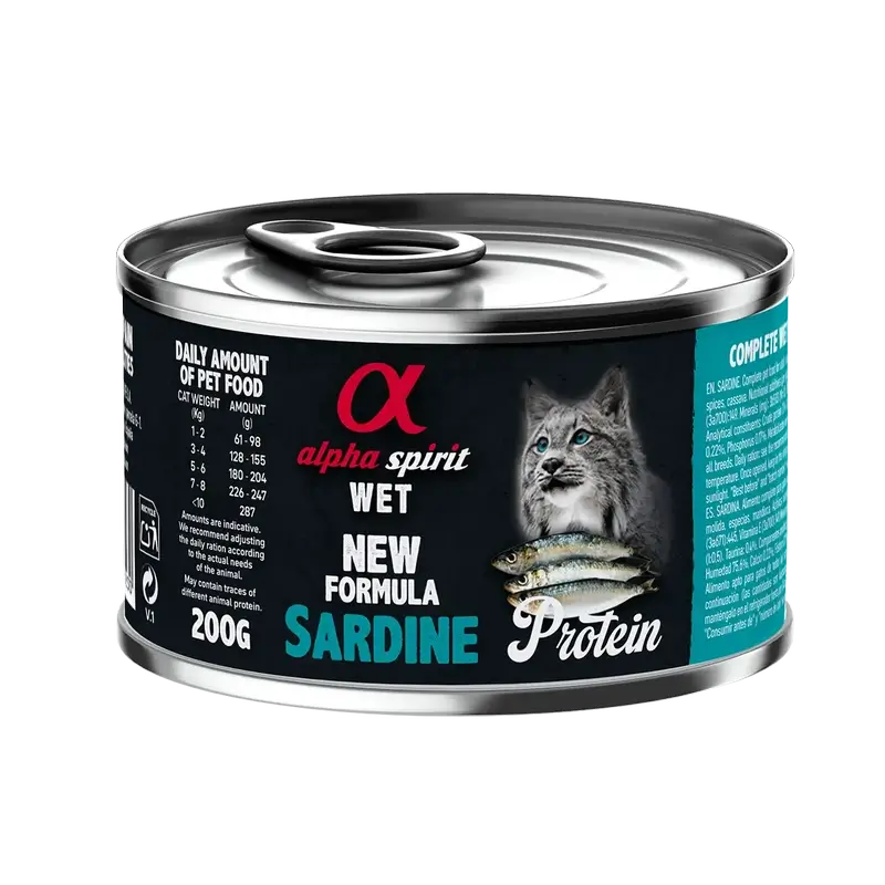 Alpha Spirit Feline Sardine Dose Box 6X200Gr
