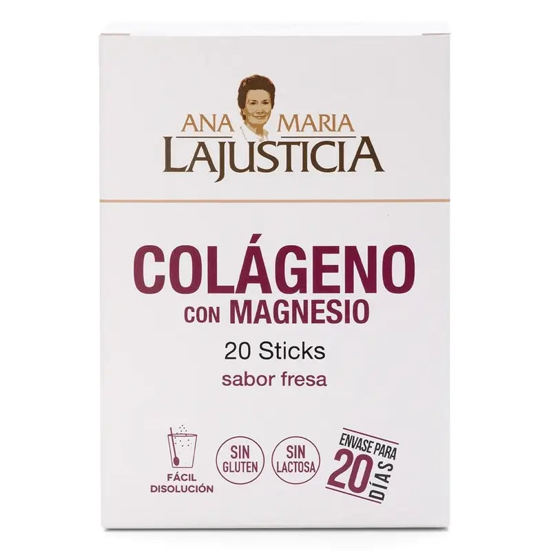 Ana Maria Lajusticia Kollagen mit Magnesium Erdbeergeschmack, 20 Sticks