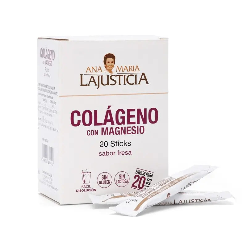 Ana Maria Lajusticia Kollagen mit Magnesium Erdbeergeschmack, 20 Sticks