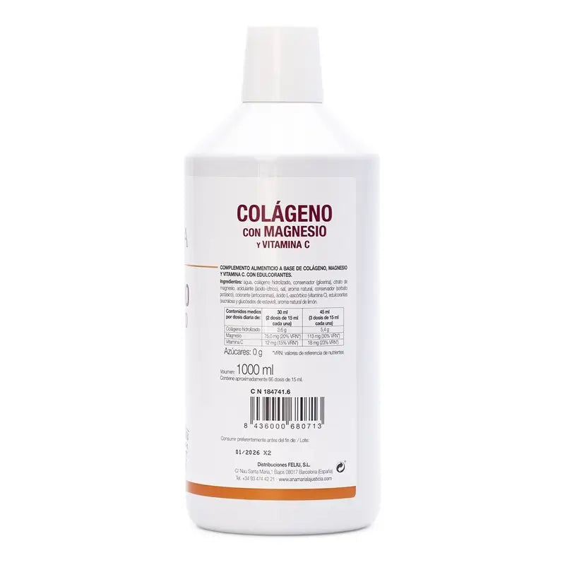 Ana Maria Lajusticia Kollagen mit Magnesium + Vitamin C Kirschgeschmack, 1 L