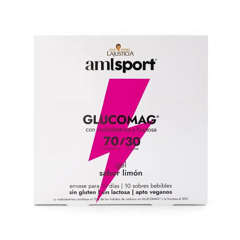 AML SPORT Glucomag 70/30 Gel Zitronengeschmack, 10 Tüten à 30 ml
