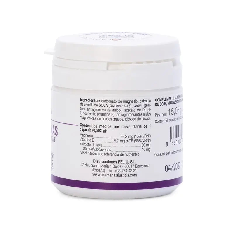 Ana Maria Lajusticia Isoflavone mit Magnesium + Vitamin E, 30 Kapseln
