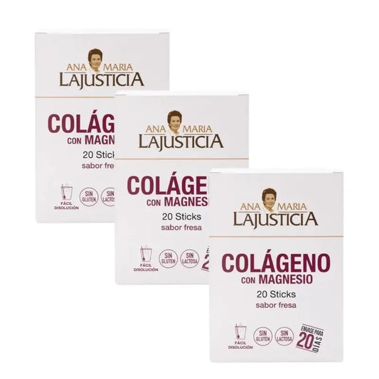 Ana Maria Lajusticia Kollagen mit Magnesium Erdbeergeschmack, 3x20 Sticks
