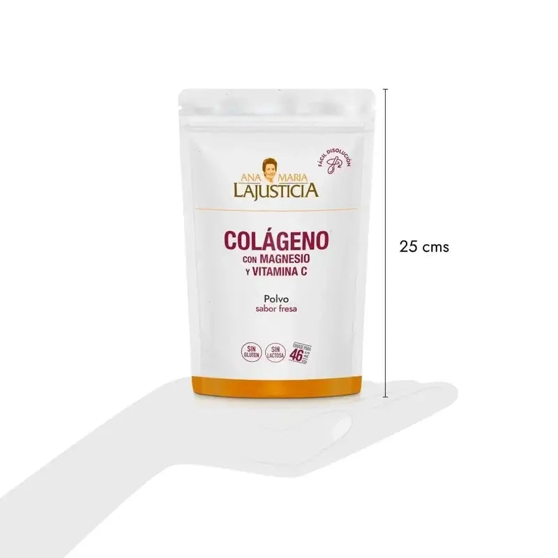 Ana Maria Lajusticia Kollagen mit Magnesium + Vit.C Erdbeergeschmack Pulver Doypack, 2x350 Gramm