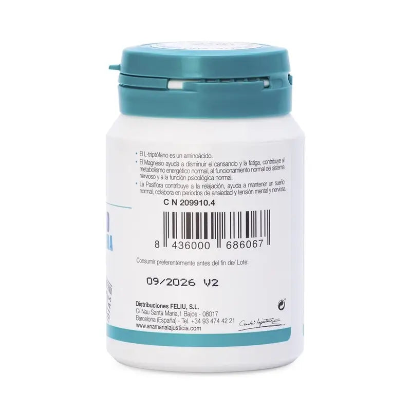 Ana Maria Lajusticia Tryptophan mit GABA + Plasifora und Magnesium, 60 Tabletten