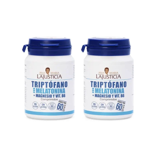 Ana Maria Lajusticia Tryptophan mit Melatonin + Magnesium und Vitamin B6, 2x60 Tabletten