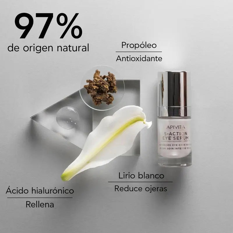 APIVITA 5-Action Augenserum mit weißer Lilie 15 ml