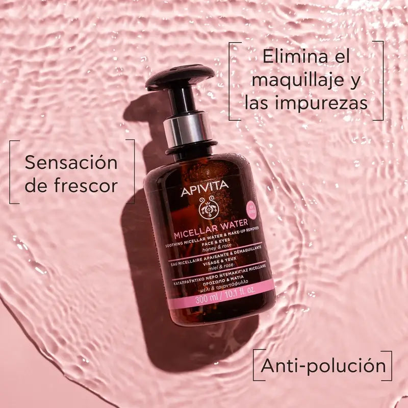 Apivita Beruhigendes Mizellenwasser & Make-up-Entferner, 300 ml