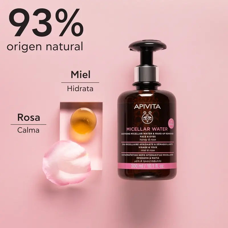 Apivita Beruhigendes Mizellenwasser & Make-up-Entferner, 300 ml