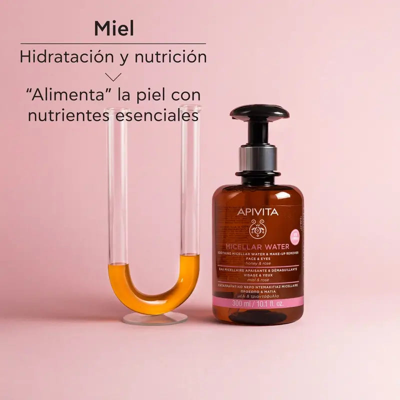 Apivita Beruhigendes Mizellenwasser & Make-up-Entferner, 300 ml