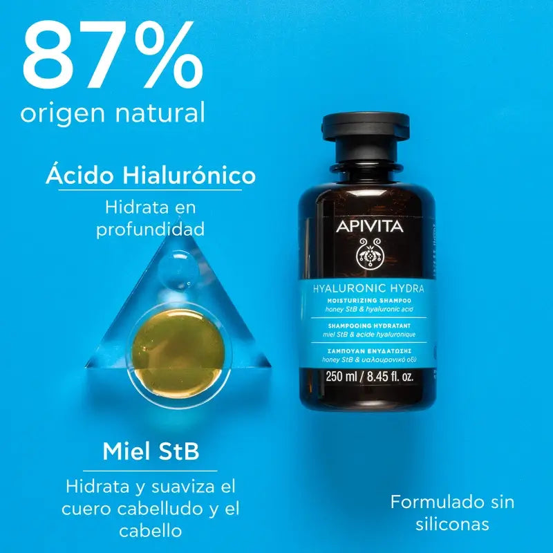 Apivita Apivita Hyaluronic Hydra Feuchtigkeitsspendendes Shampoo, 250 Ml