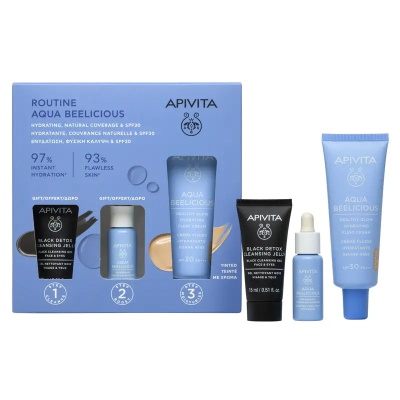Apivita Aqua Beelicious Farbcreme Spf30, 1 Set
