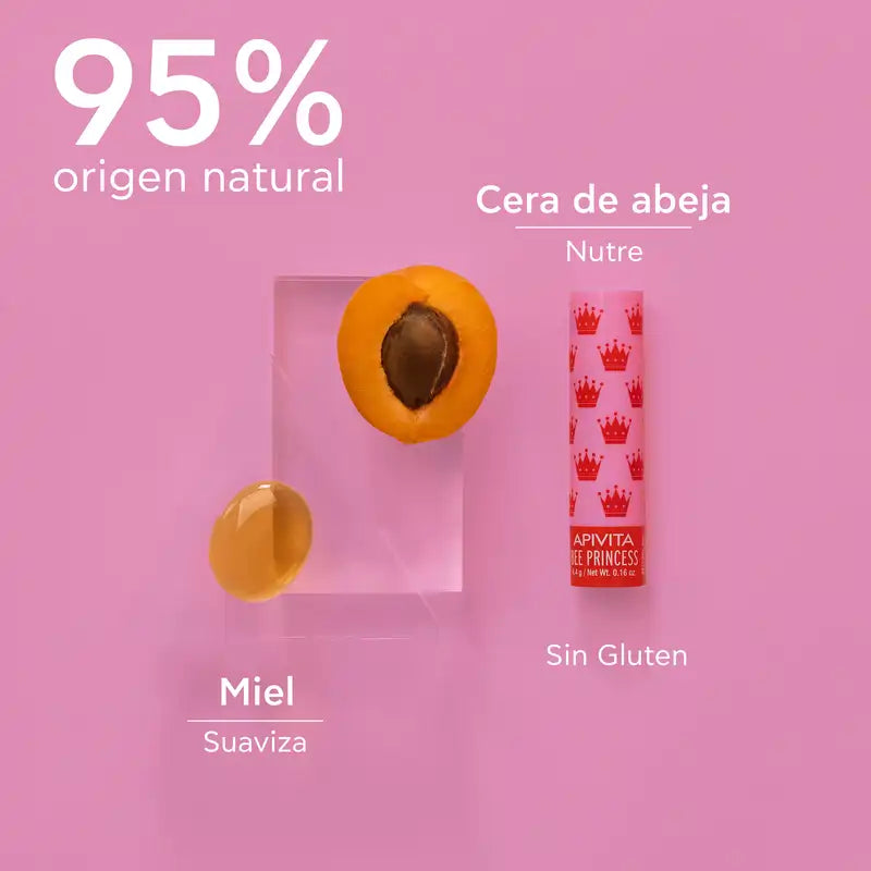 APIVITA Bee Princess Lippenbalsam mit Aprikose 4,4 g