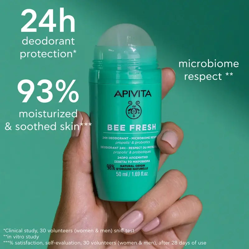 Apivita Bienenfrisches Deodorant 24H, 2X50Ml