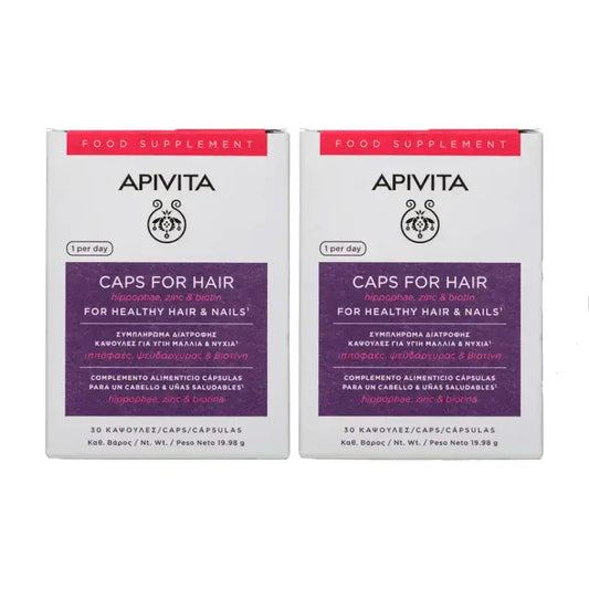 APIVITA Anti-Haarausfall Kapseln, Packung 2 x 30 Stück