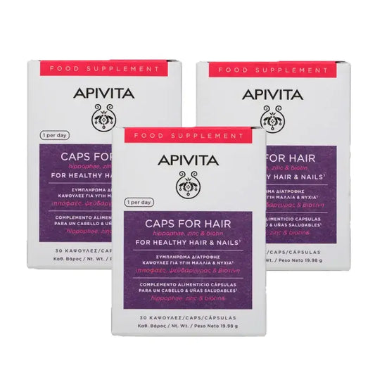 APIVITA Anti-Haarausfall Kapseln, Packung 3 x 30 Stück