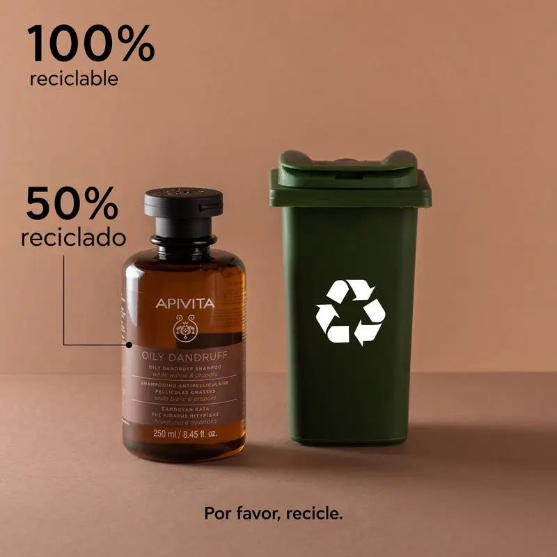 APIVITA Anti-Ölige Schuppen Shampoo mit Weißer Weide & Propolis 250 ml
