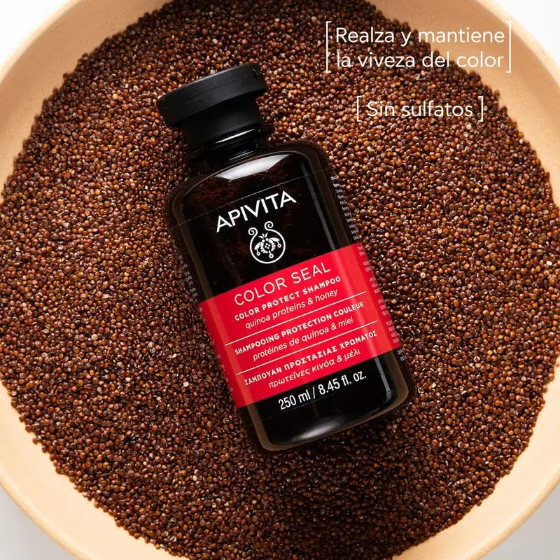 Apivita Farbversiegelungs-Shampoo mit Quinoa & Honig , 250 ml
