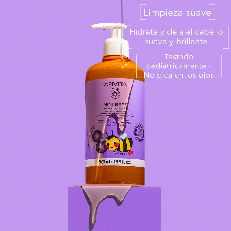 Apivita Sanftes Kindershampoo mit Cranberry und Honig, 500 ml