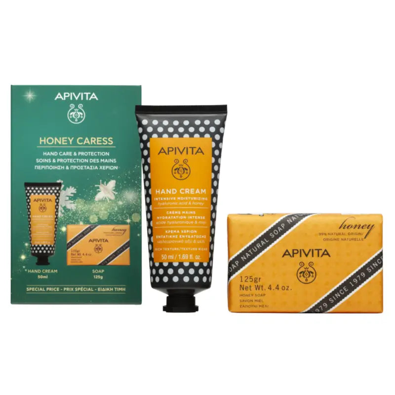Apivita Set: Intensiv-Handcreme + Honigseife, 50 + 125 ml