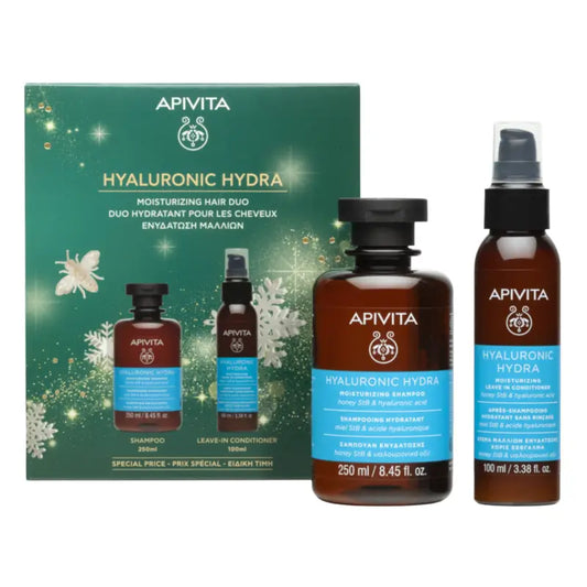 Apivita Hyaluronic Hydra Set: Shampoo + Leave-in-Spülung, 250 + 100 ml
