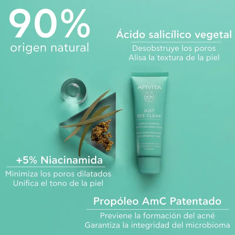 Apivita Just Bee Clear Mattierende Anti-Perfektionscreme, 40 ml
