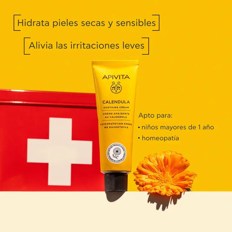 Apivita Beruhigende Kräutercreme mit Ringelblume, 50 ml