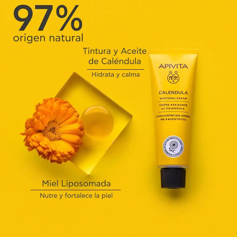 Apivita Beruhigende Kräutercreme mit Ringelblume, 50 ml