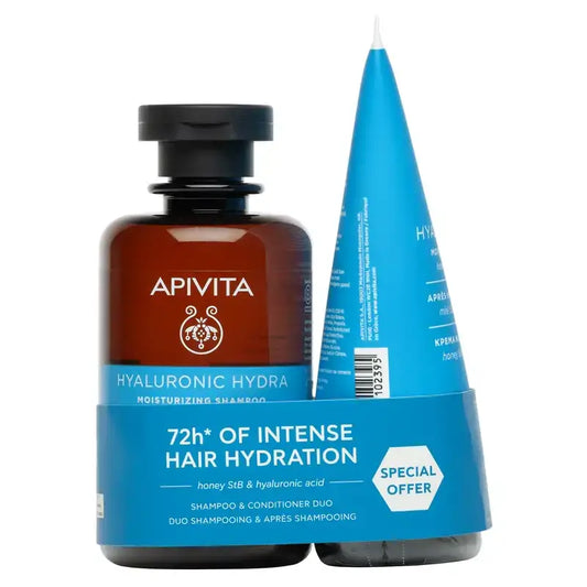 Apivita Haarpflege Feuchtigkeitsshampoo + Spülung, 250 + 150 ml