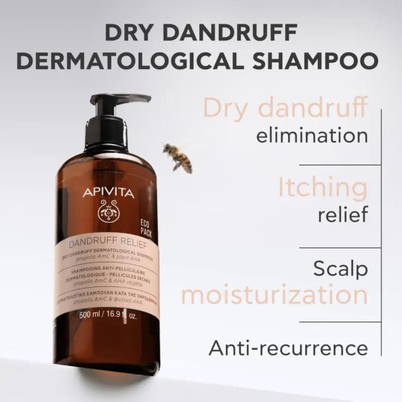 Apivita Ecopack – Dermatologisches Shampoo gegen trockene Schuppen, 500 ml