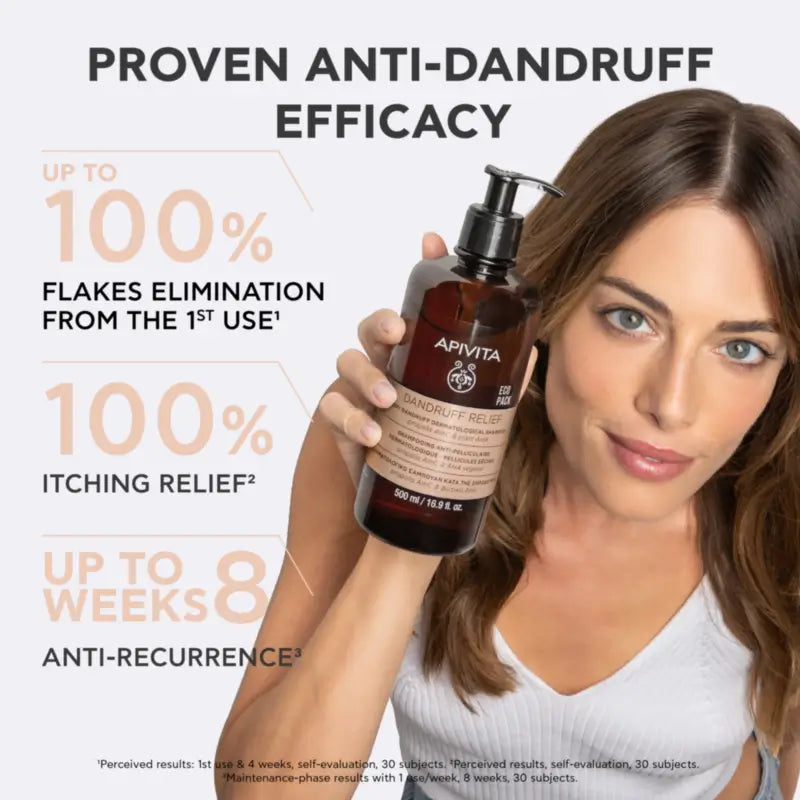 Apivita Ecopack – Dermatologisches Shampoo gegen trockene Schuppen, 500 ml