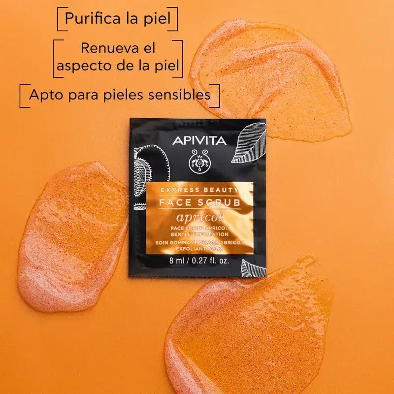 Apivita Express Beauty Aprikosen-Peeling, 2x8 ml
