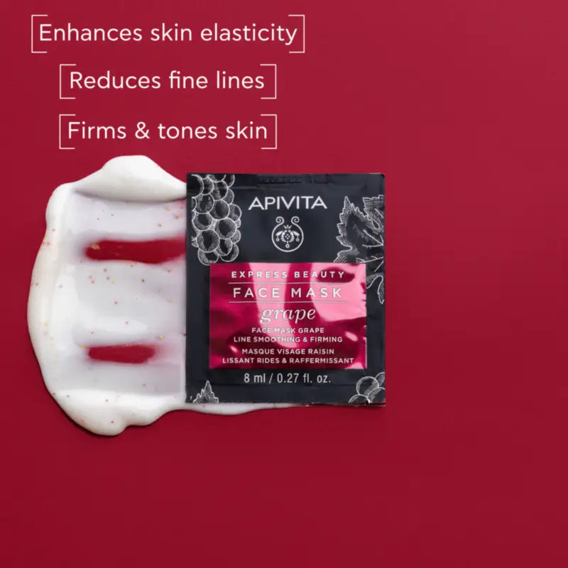 Apivita Express Beauty Trauben-Gesichtsmaske - Anti-Falten, 2x8 ml