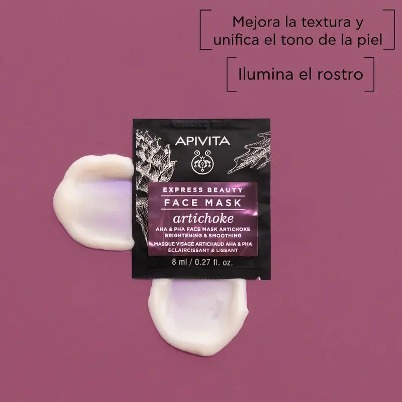 Apivita Express Beauty Aufhellende & Retexturierende Artischockenmaske , 2x8 ml