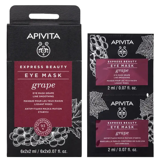 Apivita Express Beauty Augenkontur-Maske mit Trauben, 2x8 ml