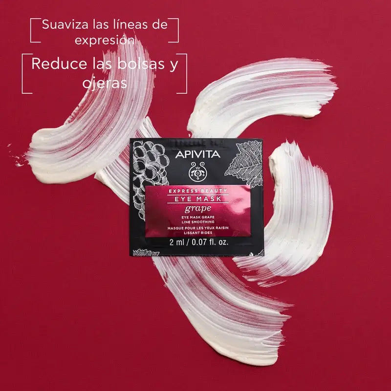 Apivita Express Beauty Augenkontur-Maske mit Trauben, 2x8 ml