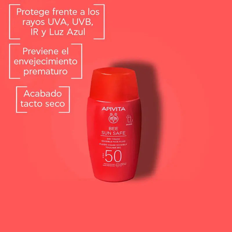 APIVITA Unsichtbares Gesichtsfluid Dry Touch SPF 50, 50 ml